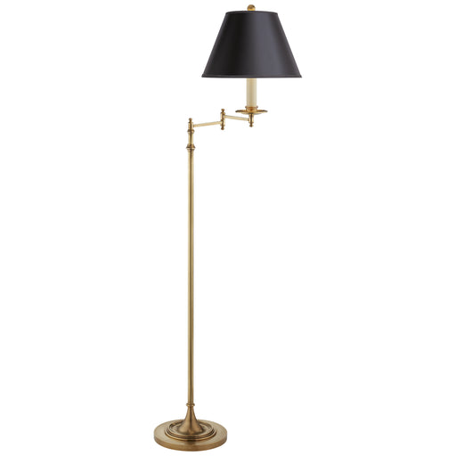 Dorchester One Light Floor Lamp in Antique-Burnished Brass