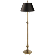 Overseas Adjustable 2-Light Floor Lamp in Antique-Burnished Brass