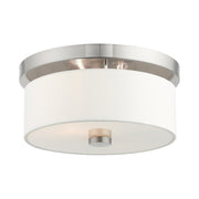 Meridian 2-Light 11" Flush Mount in Brushed Nickel