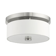 Meridian 2-Light 11" Flush Mount in Brushed Nickel