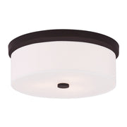 Meridian 3-Light 15" Flush Mount in Bronze