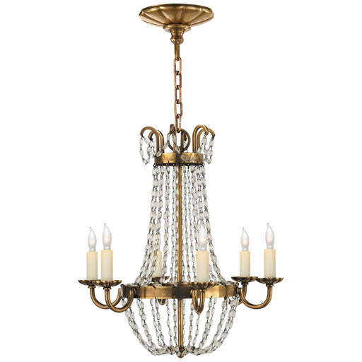 Petite Paris Flea Market 6-Light Chandelier in Antique-Burnished Brass