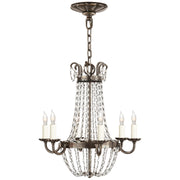 Paris Flea Market Six Light Chandelier in Sheffield Silver