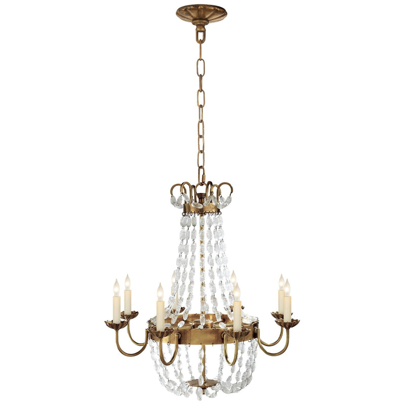 Paris Flea Market Medium 8-Light Chandelier in Antique-Burnished Brass