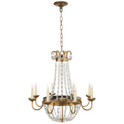 Paris Flea Market Medium 8-Light Chandelier in Gilded Iron