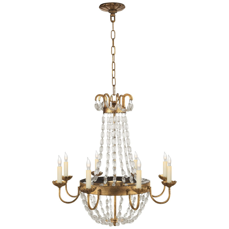Paris Flea Market Medium 8-Light Chandelier in Gilded Iron