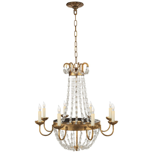 Paris Flea Market Medium 8-Light Chandelier in Gilded Iron