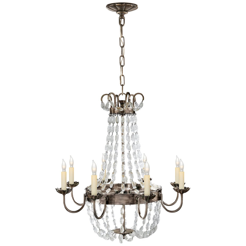 Paris Flea Market Medium 8-Light Chandelier in Sheffield Silver