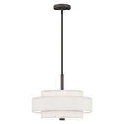 Meridian 4-Light 18" Drum Pendant in Bronze