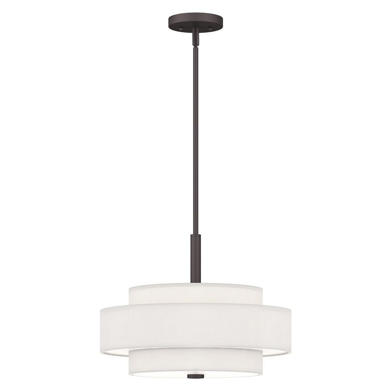 Meridian 4-Light 18" Drum Pendant in Bronze