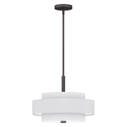 Meridian 4-Light 18" Drum Pendant in Bronze