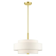 Meridian 4-Light 18" Drum Pendant in Satin Brass