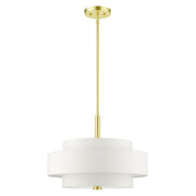 Meridian 4-Light 18" Drum Pendant in Satin Brass
