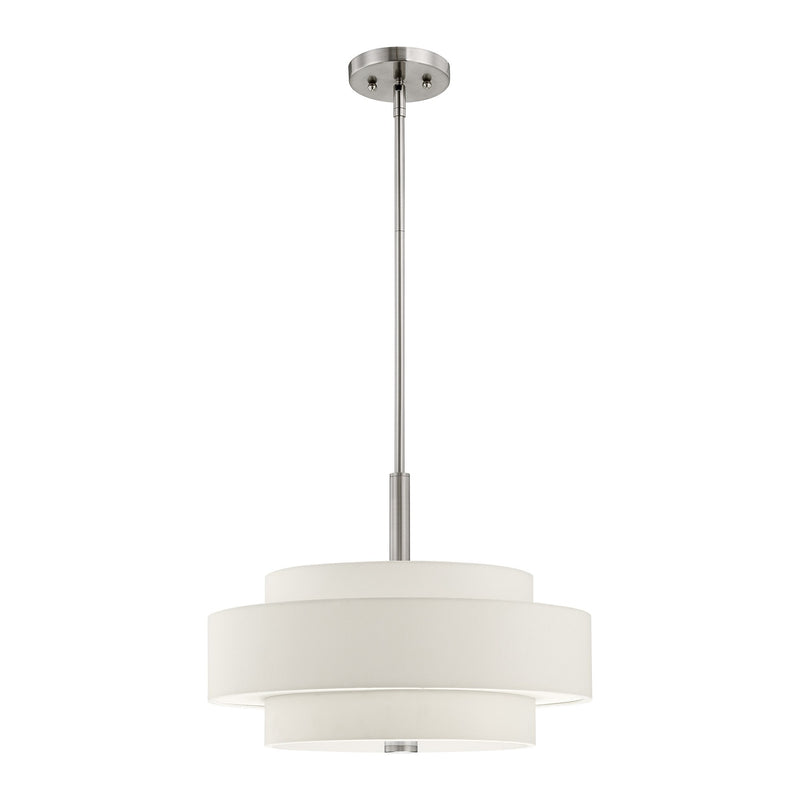 Meridian 4-Light 18" Drum Pendant in Brushed Nickel