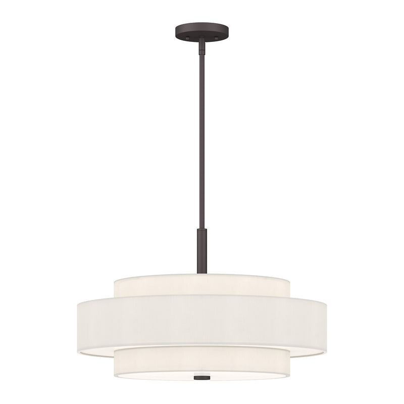 Meridian 5-Light 24" Drum Pendant in Bronze