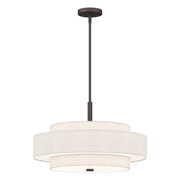 Meridian 5-Light 24" Drum Pendant in Bronze