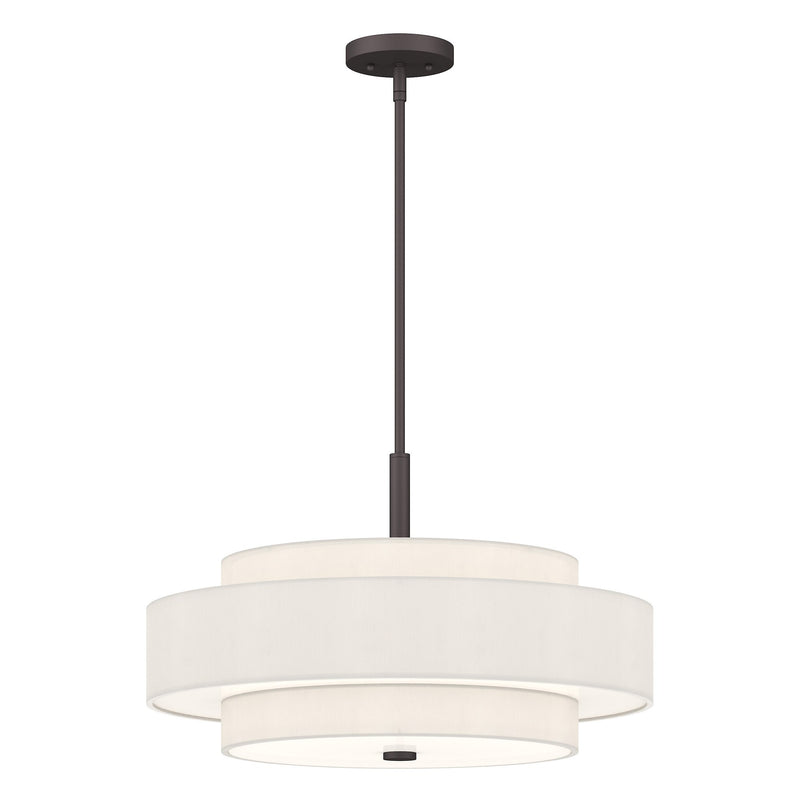 Meridian 5-Light 24" Drum Pendant in Bronze