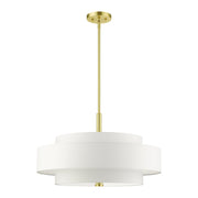 Meridian 5-Light 24" Drum Pendant in Satin Brass