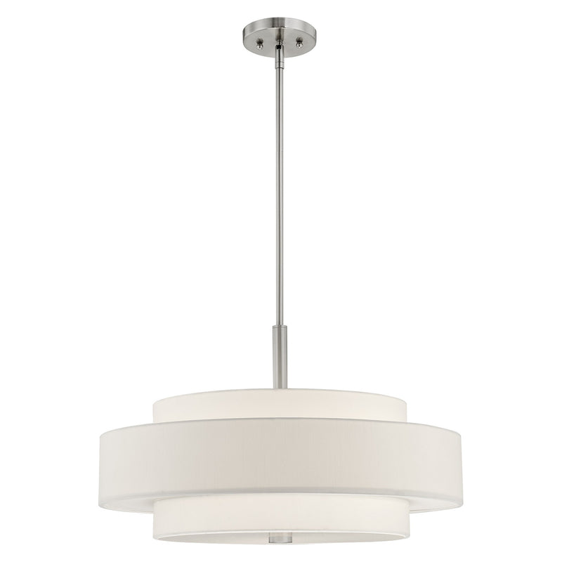 Meridian 5-Light 24" Drum Pendant in Brushed Nickel