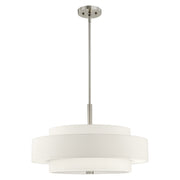 Meridian 5-Light 24" Drum Pendant in Brushed Nickel
