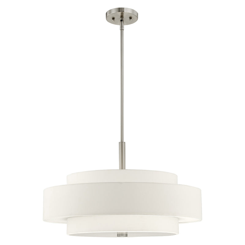 Meridian 5-Light 24" Drum Pendant in Brushed Nickel