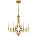 Mykonos Eight Light Chandelier in Antique-Burnished Brass