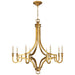 Mykonos Eight Light Chandelier in Antique-Burnished Brass