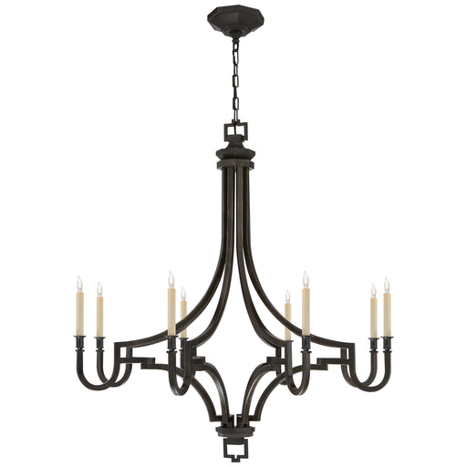 Mykonos Eight Light Chandelier in Aged Iron