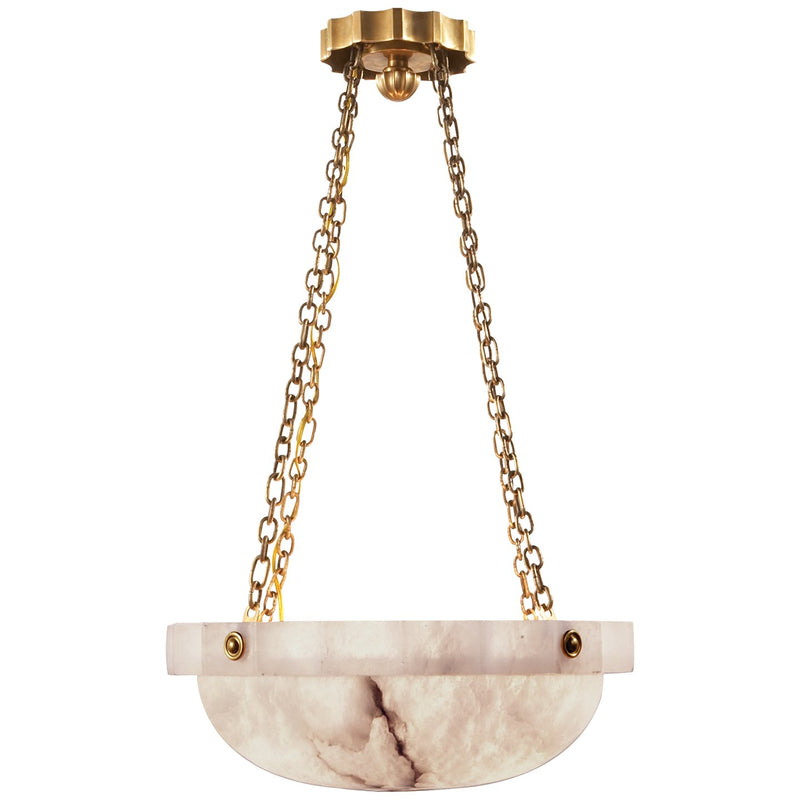 Fluted Band Medium 2-Light Pendant in Alabaster