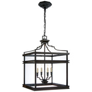 Mykonos Four Light Lantern in Aged Iron