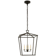 Darlana Medium 4-Light Lantern Chandelier in Aged Iron