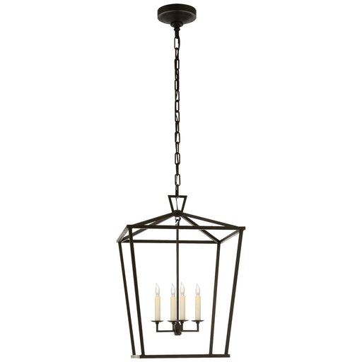 Darlana Medium 4-Light Lantern Chandelier in Aged Iron
