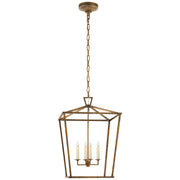 Darlana Medium 4-Light Lantern Chandelier in Gilded Iron