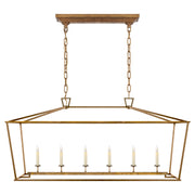 Darlana Six Light Lantern in Gilded Iron