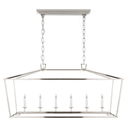 Darlana Six Light Lantern in Polished Nickel