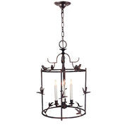 Diego Four Light Lantern in Hand Painted Rust Finish