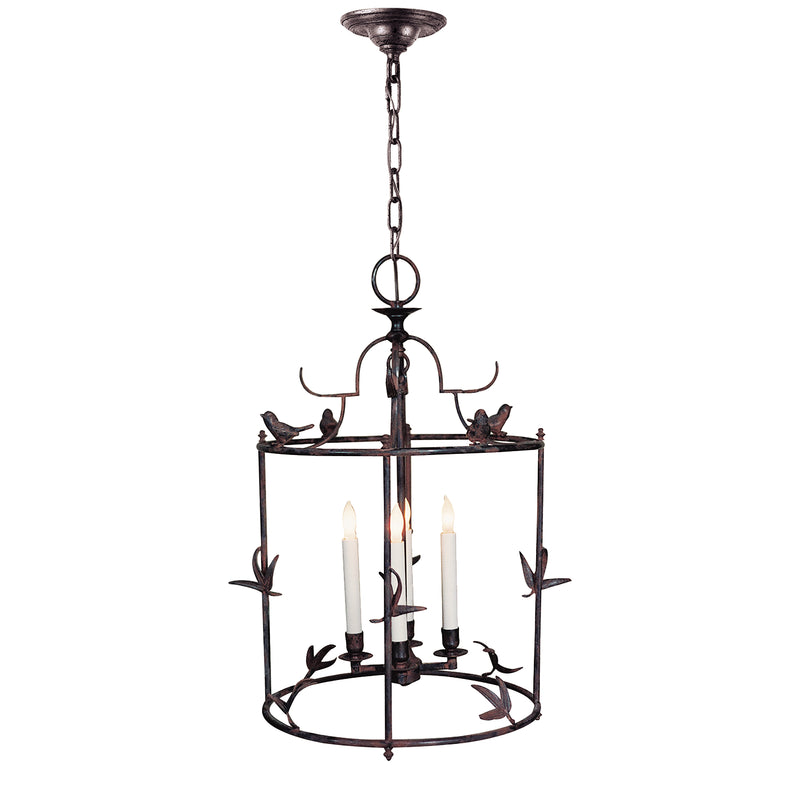 Diego Four Light Lantern in Hand Painted Rust Finish