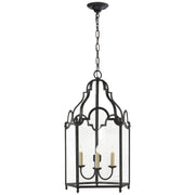 French Market Medium 3-Light Lantern Pendant in Blackened Rust