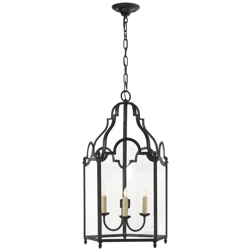 French Market Medium 3-Light Lantern Pendant in Blackened Rust