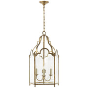 French Market Medium 3-Light Lantern Pendant in Gilded Iron