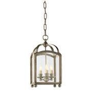 Arch Top Mini 3-Light Lantern Pendant in Antique Nickel