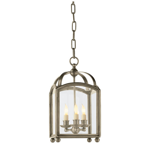 Arch Top Mini 3-Light Lantern Pendant in Antique Nickel