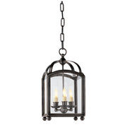 Arch Top Mini 3-Light Lantern Pendant in Bronze