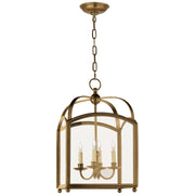 Arch Top Small 4-Light Lantern Pendant in Antique-Burnished Brass