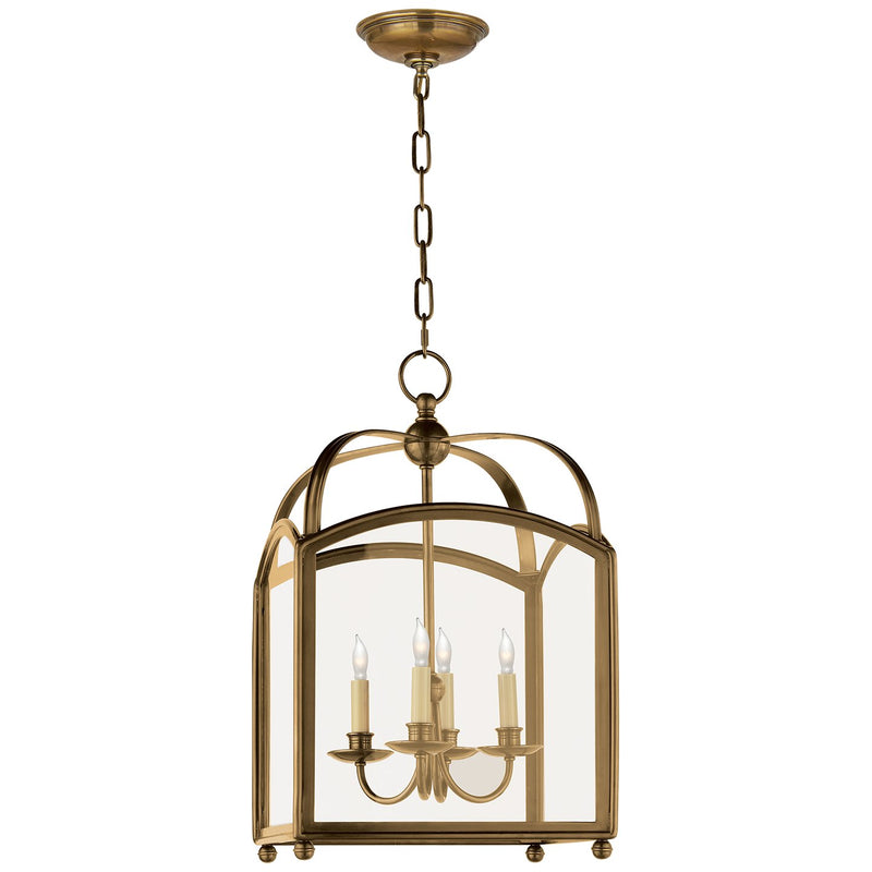Arch Top Small 4-Light Lantern Pendant in Antique-Burnished Brass