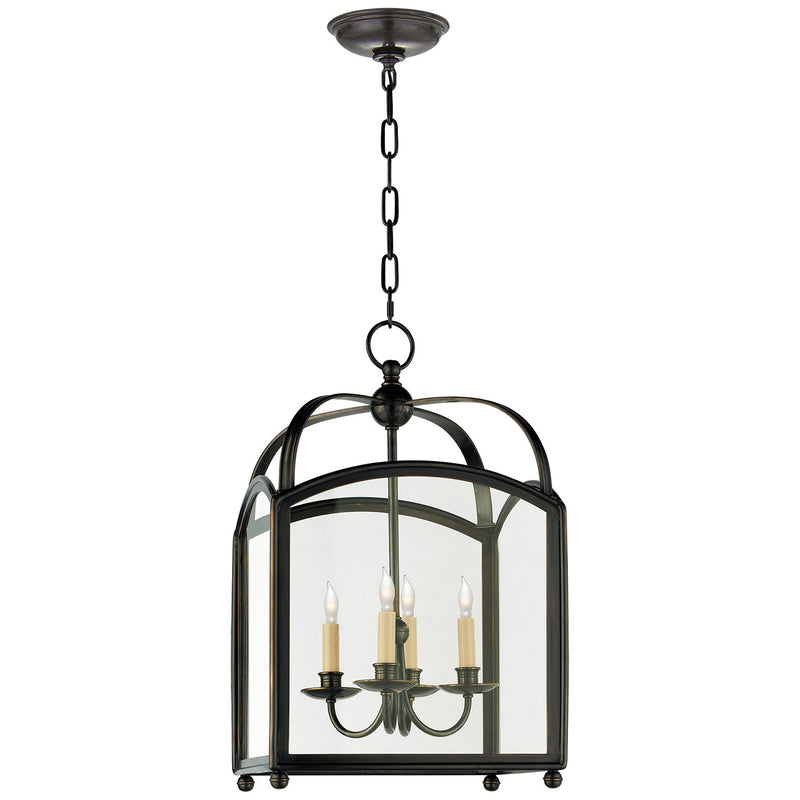 Arch Top Small 4-Light Lantern Pendant in Bronze