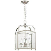 Arch Top Small 4-Light Lantern Pendant in Polished Nickel