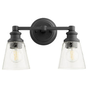 Dunbar 2 Light Vanity in Textured Black