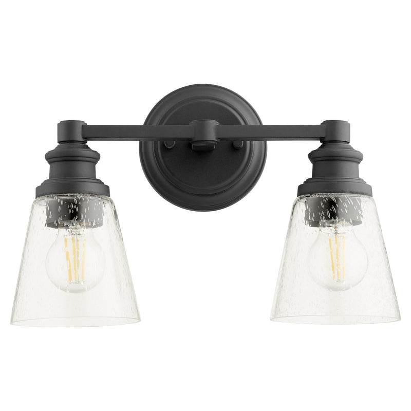 Dunbar 2 Light Vanity in Textured Black