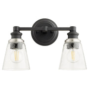Dunbar 2 Light Vanity in Textured Black